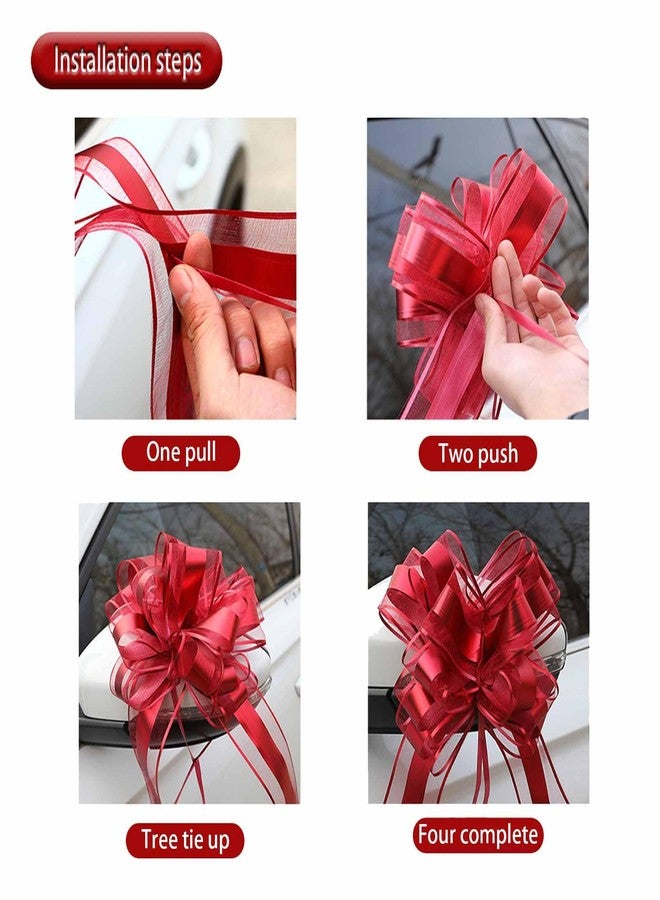 GAKA 10 Pieces White Pull Bow, 6 inch Big Pull Bows for Wrapping Gift or Flower Baskets Decorations, Christmas Valentine's Day Various Party Gift Flower Decorations - Image 5